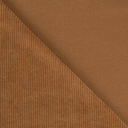 Stretch Cord-Jersey Cognac - 78% Baumwolle 17% Poyester 5% Elastan